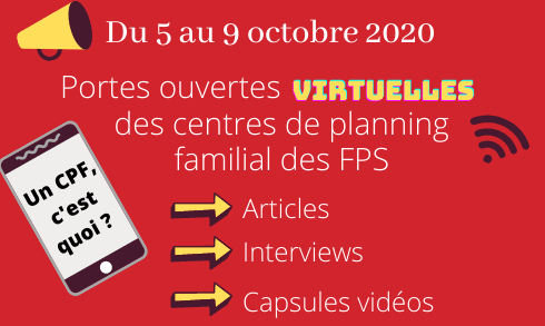 photo illustrant les journées portes ouvertes 2020 des Centres de Planning familial des Soralia du 5 au 9 octobre 2020