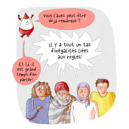 Image illustrant la planche de BD 5 à propos des inégalités liées aux règles